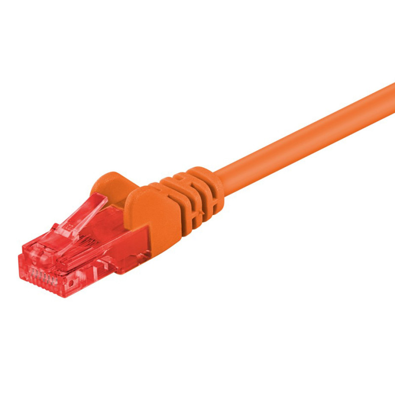 GOOBAY καλώδιο δικτύου 95253, CAT 6 U/UTP, CCA, 250MHz, 0.25m, πορτοκαλί