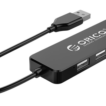 ORICO USB hub FL01, 4x θυρών, USB 2.0, 480Mbps, USB σύνδεση, μαύρο