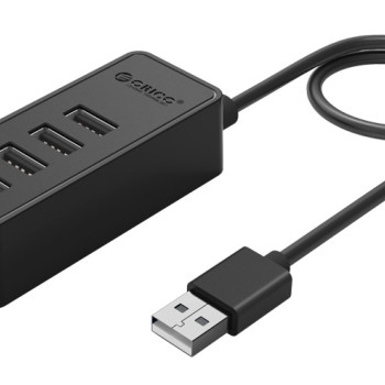 ORICO USB hub W5P-U2, 4x θυρών, USB 2.0, 480Mbps, USB σύνδεση, 1m καλώδιο, μαύρο