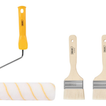 DELI σετ βαφής DL528003, ρολό με λαβή/2x πινέλα, 230mm, 50/100mm, 3τμχ