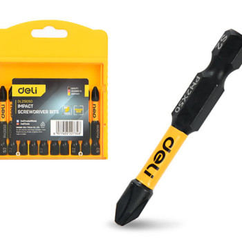 DELI σετ μύτες κατσαβιδιού DL251050 για δραπανοκατσάβιδο, σταυρωτές, PH2x50mm, 10τμχ