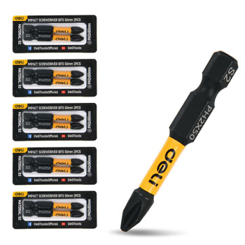 DELI σετ μύτες κατσαβιδιού DL501002Z για δραπανοκατσάβιδο, σταυρωτές, PH2x50mm, 10τμχ