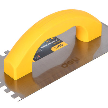 DELI σπάτουλα πλακιδίων DL509310 με πλαστική λαβή, οδοντωτή, χάλυβας άνθρακα, 230x100mm