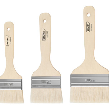 DELI σετ πινέλα βαφής DL528101 με φυσικές τρίχες, ξύλινη λαβή, 50/75/100mm, 3τμχ