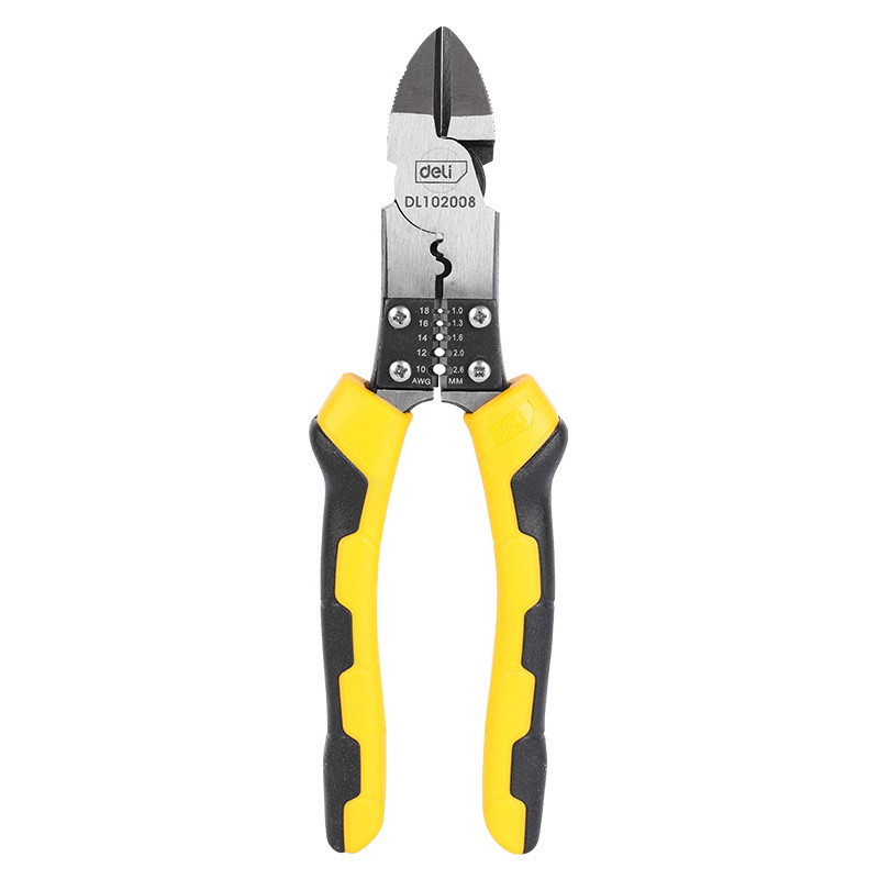 DELI πλαγιοκόφτης/απογυμνωτής καλωδίων DL102008, 1.0~2.6mm, 200mm