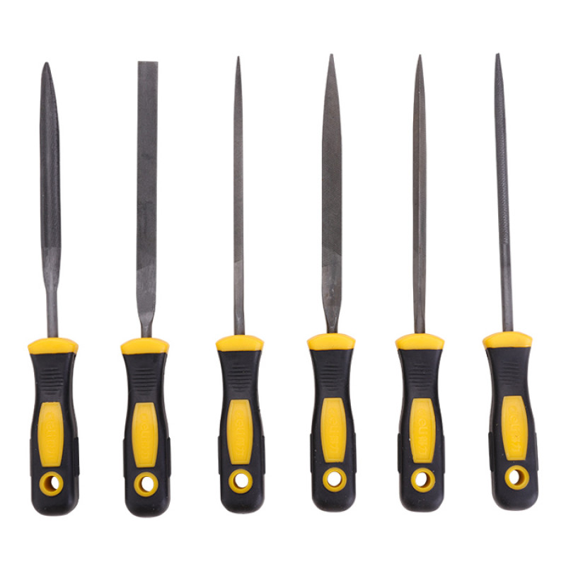 DELI σετ λίμες DL75108 με αντιολισθητική λαβή, μετάλλου, 160mm, 6τμχ