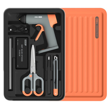 DELI σετ εργαλείων με πιστόλι θερμοκόλλησης H1001-C, 7τμχ