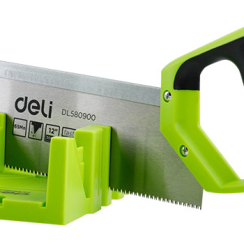 DELI πριόνι ξύλου DL580900 με φαλτσοκούτι, 300mm, 13 TPI