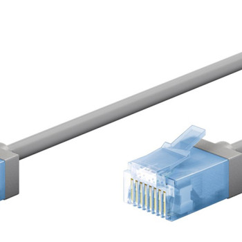 GOOBAY καλώδιο δικτύου 74228, CAT 6A U/UTP, ultra slim, copper, 500MHz, 15m, γκρι