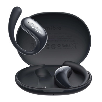 MIBRO earphones με θήκη φόρτισης OpenEar, OWS, ENC, 45/400mAh, μαύρα