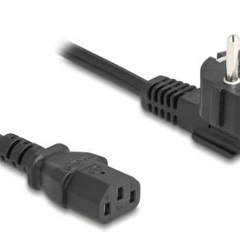 DELOCK καλώδιο τροφοδοσίας 81298, 3x 1.00mm², 1m, μαύρο