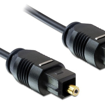 DELOCK καλώδιο ήχου Toslink 82879, gold plated, 2.2mm, 1m, μαύρο