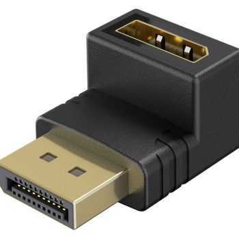 GOOBAY αντάπτορας DisplayPort 77129, 8K/144Hz, γωνιακός, μαύρος