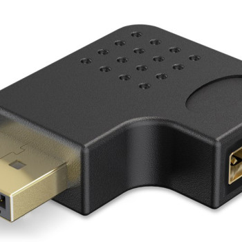 GOOBAY αντάπτορας DisplayPort 77131, 8K/144Hz, γωνιακός, μαύρος