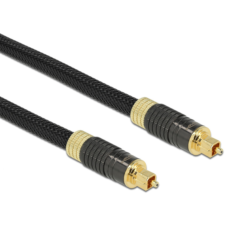 DELOCK καλώδιο ήχου Toslink 86594, gold plated, 3m, μαύρο
