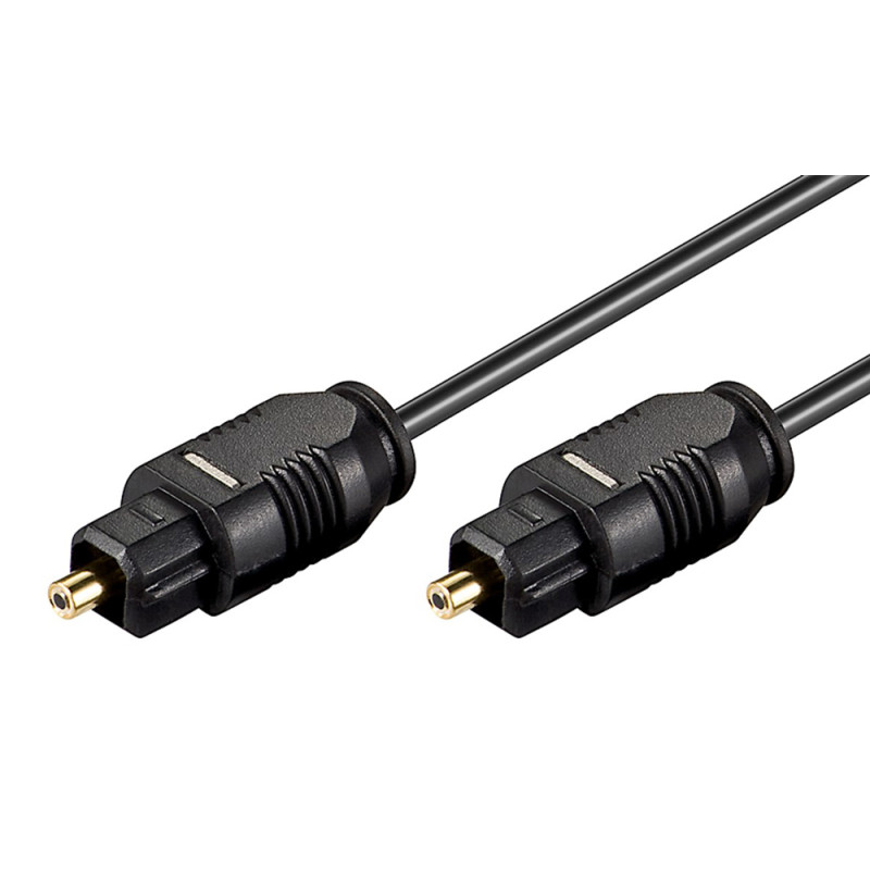 GOOBAY καλώδιο ήχου Toslink 50216, gold plated, 2.2mm, 1m, μαύρο