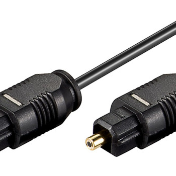 GOOBAY καλώδιο ήχου Toslink 51219, gold plated, 2.2mm, 5m, μαύρο