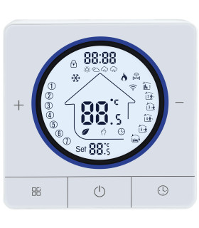 Smart θερμοστάτης αερίου BHT-800WM-GCLW, WiFi, επιτοίχιος, λευκός