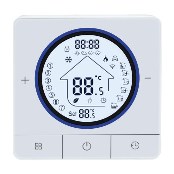 Smart θερμοστάτης αερίου BHT-800WM-GCLW, WiFi, επιτοίχιος, λευκός