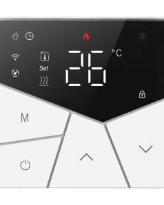 Smart θερμοστάτης πετρελαίου BHT-15GBLW, WiFi, χωνευτός, μαύρος