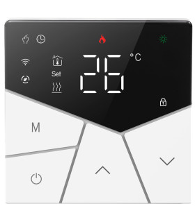 Smart θερμοστάτης πετρελαίου BHT-15GBLW, WiFi, χωνευτός, μαύρος