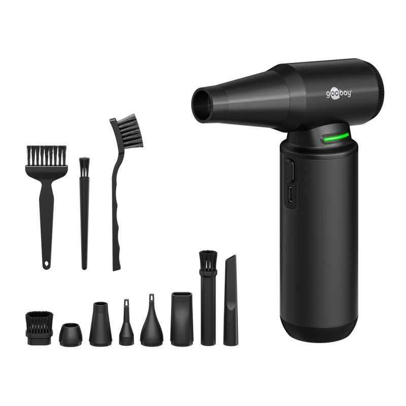 GOOBAY ηλεκτρικό air duster 77831 με φακό, 180W, 6000mAh, μαύρο