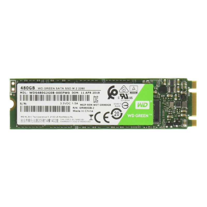 WD M.2 SATA III SSD Green WDS480G2G0B, 480GB, 545MBps, Factory Recertified