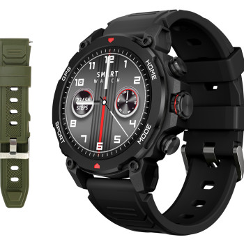 INTIME smartwatch G6 με 2x λουράκια, heart rate, 1.43