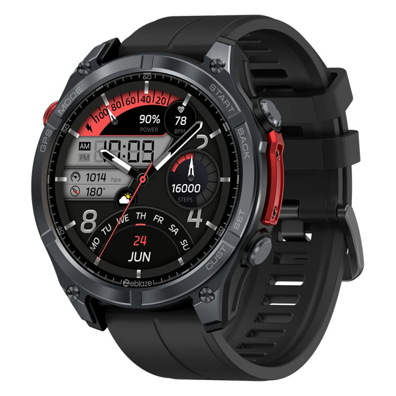 ZEBLAZE smartwatch Stratos 4 με φακό, heart rate, 1.43