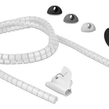 DELOCK σετ δεματικών καλωδίων 18392 με οργανωτές σιλικόνης/πλαστικό δεματικό/ταινία τύπου velcro, 5τμχ