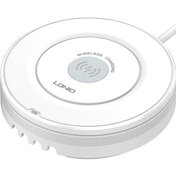 LDNIO σταθμός φόρτισης AW003, USB-C/3x USB/wireless, 32W, PD/QC, λευκός