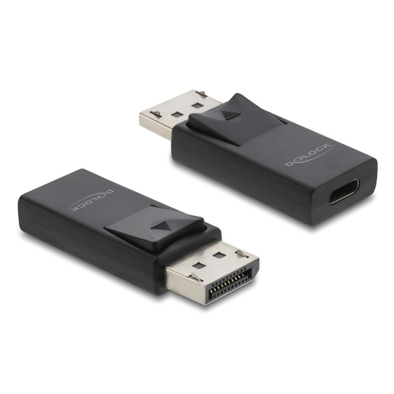 DELOCK αντάπτορας DisplayPort σε USB-C 61078, 8K/60Hz, μαύρος