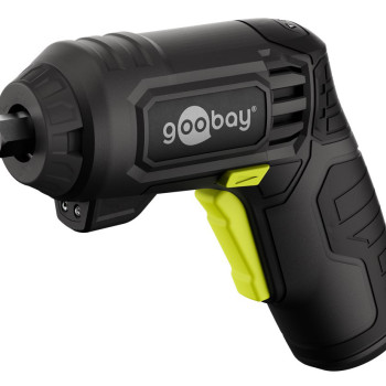 GOOBAY 4 σε 1 κατσαβίδι μπαταρίας με μύτες & εξαρτήματα 77817, LED φακός, 1500mAh