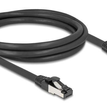 DELOCK καλώδιο δικτύου 80572, CAT 8.1 S/FTP, copper, 2000MHz, 2m, μαύρο