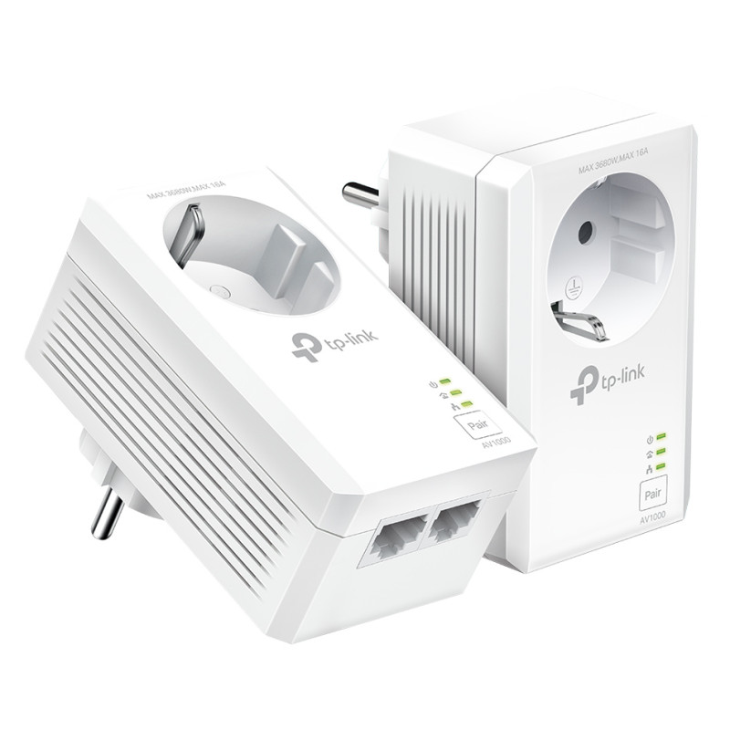 TP-LINK powerline kit TL-PA7027P KIT, passthrough, AV1000 1000Mbps, V1.0