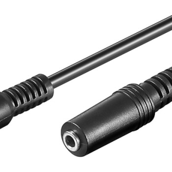 GOOBAY προέκταση καλωδίου ήχου 3.5mm 50090, 3 pin stereo, 5m, μαύρο