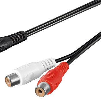 GOOBAY καλώδιο 3.5mm αρσενικό σε 2x θηλυκό RCA 50116, 1.5m, μαύρο