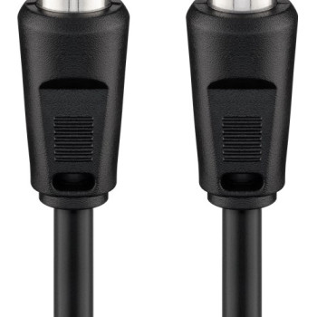 GOOBAY καλώδιο κεραίας αρσενικό σε θηλυκό 11722, <70dB, CCS, 2.5m, μαύρο