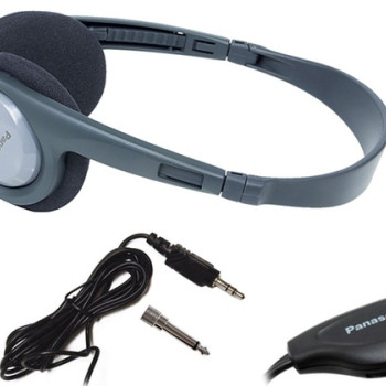 Ακουστικά Stereo Panasonic RP-HT090 3.5mm / 6.3mm Κατάλληλο Για Τηλεοράσεις Με Μήκος Καλωδίου 5m Γκρι