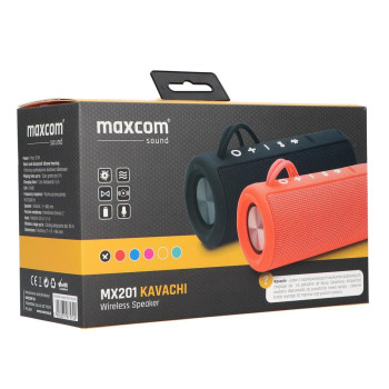Φορητό Αδιάβροχο Ηχείο Bluetooth Maxcom Kavachi MX201 TWS 2x5W Μαύρο IP66 10h Αναπαραγωγής