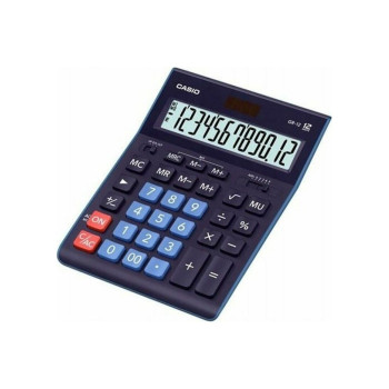 Αριθμομηχανή Dual 12 Ψηφίων LCD Display Casio GR-12-BU-W-EP Μπλε