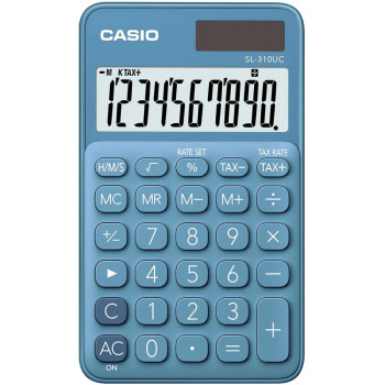 Αριθμομηχανή Dual 10 Ψηφίων LCD Display Casio SL-310UC-BU Μπλε